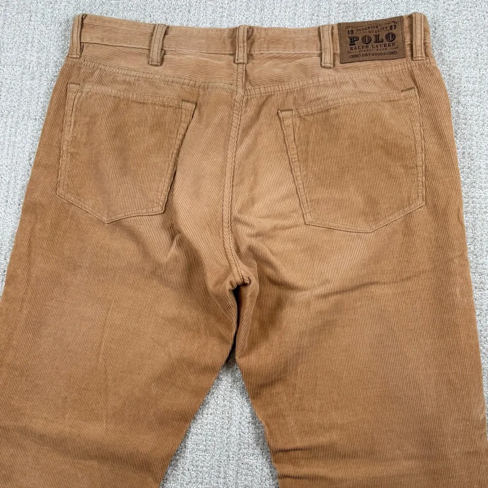 Polo Ralph Lauren Mens 36x32 Brown Corduroy Straight Leg Classic Fit Pants - Picture 4 of 11